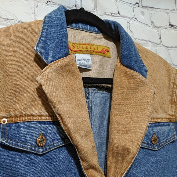 Squeeze 80's 90's Western Style Denim Jacket - Picture 6 of 8